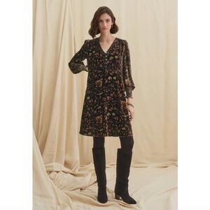 Wrap London Silk and Viscose Velvet Dress